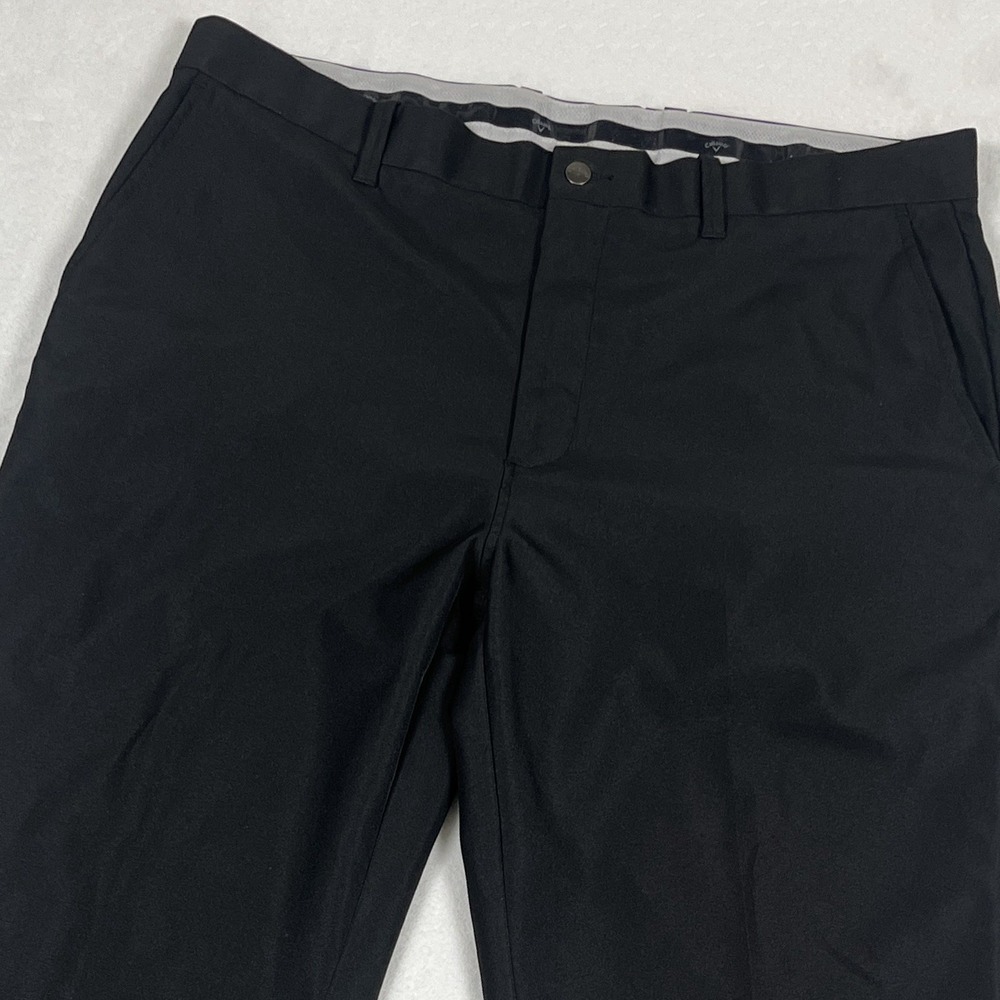 Men's Callaway Golf Black Gripper Waist Flat Front Performance Pants 38 x 32